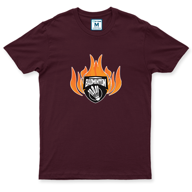 Drifit Shirt: Badminton Fire