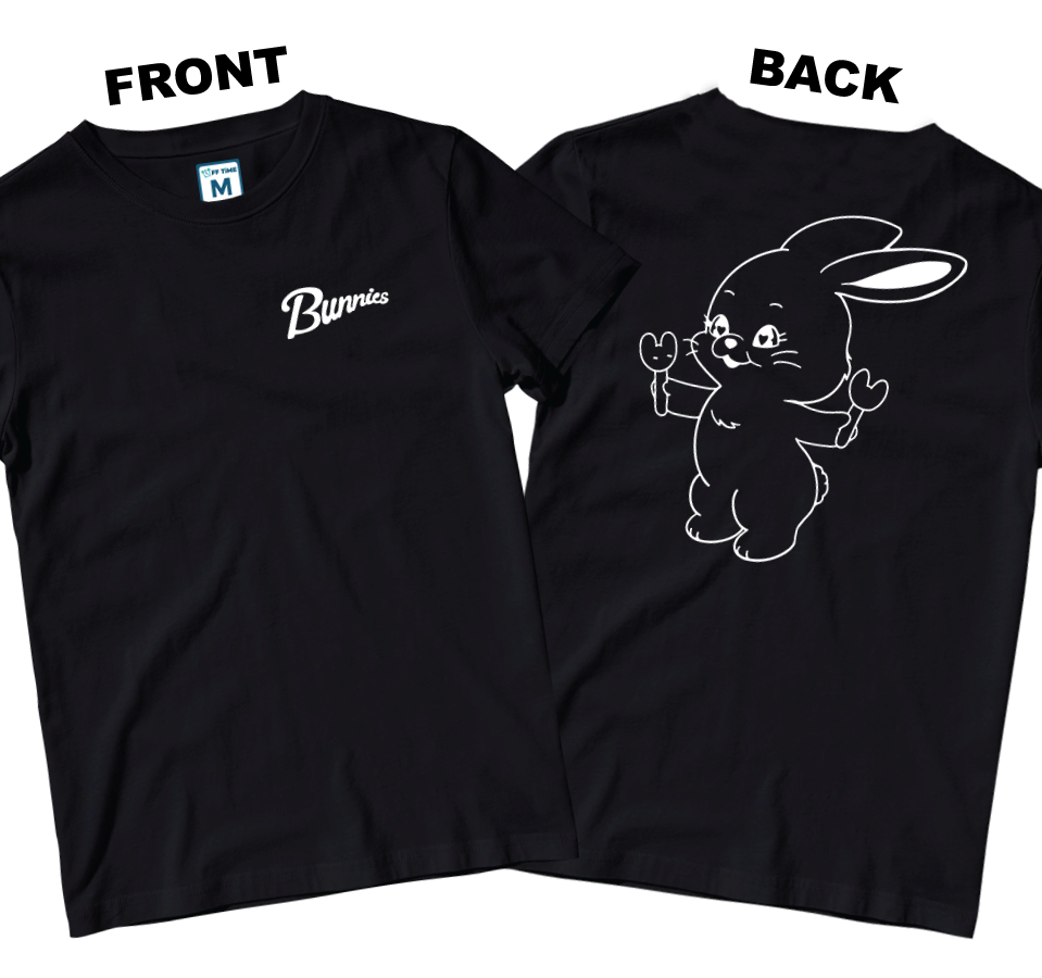 Cotton Shirt: Bunnies Tokki  (Front and Back)