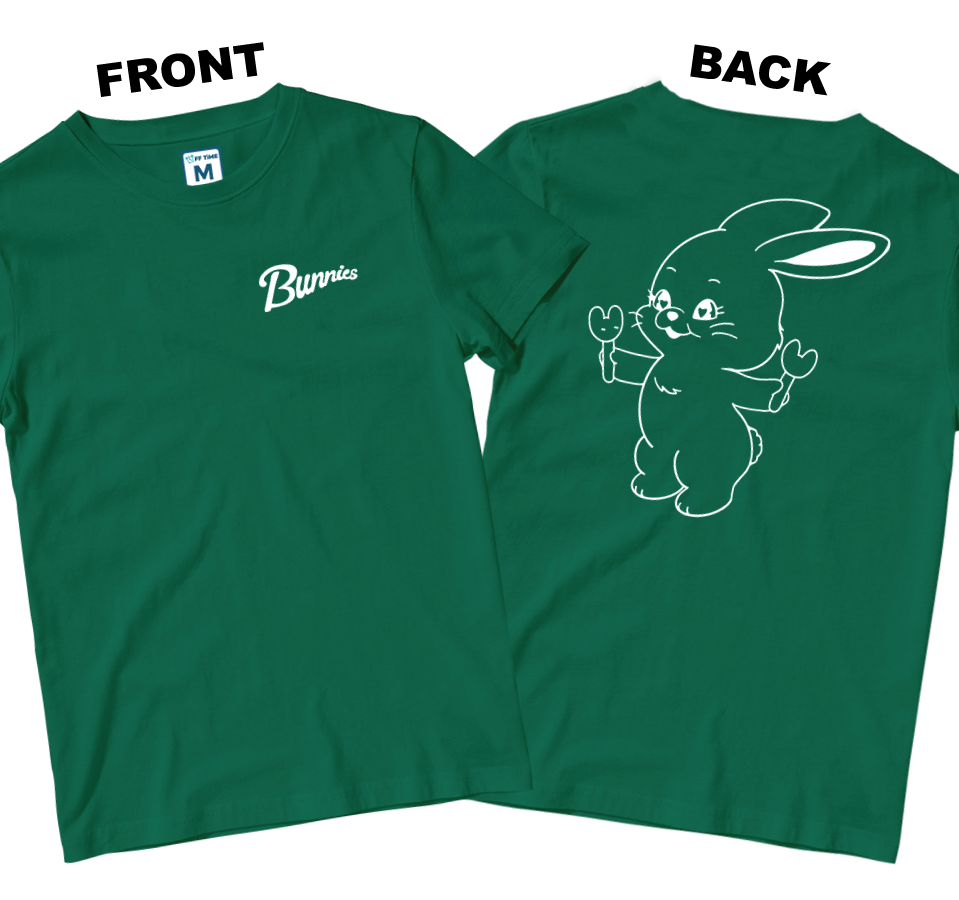 Cotton Shirt: Bunnies Tokki  (Front and Back)