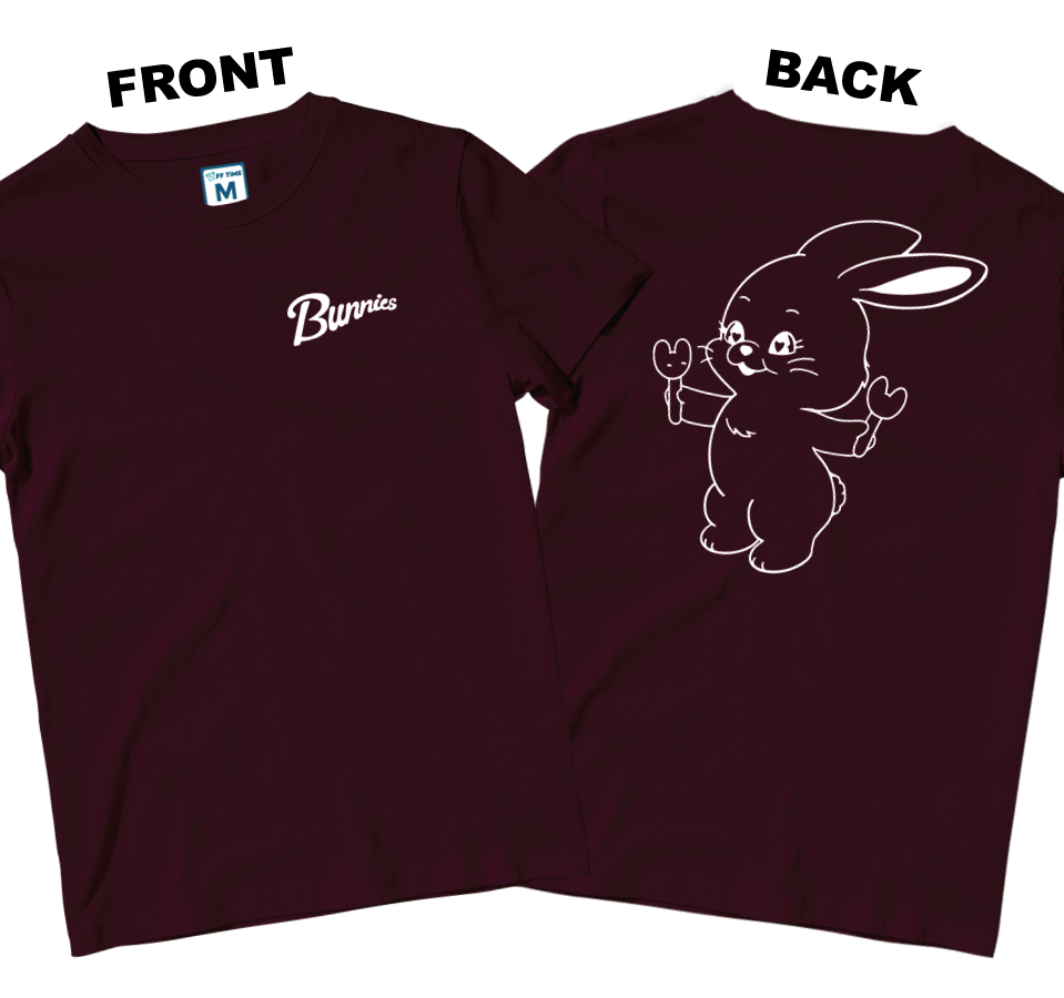 Cotton Shirt: Bunnies Tokki  (Front and Back)