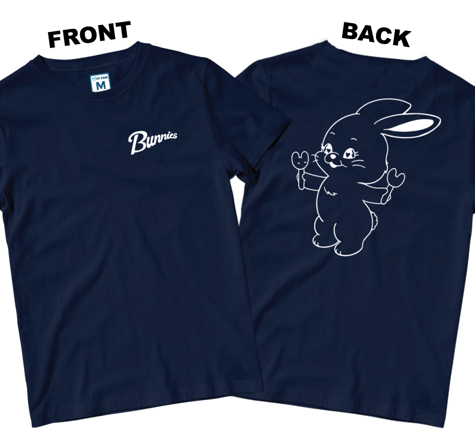 Cotton Shirt: Bunnies Tokki  (Front and Back)