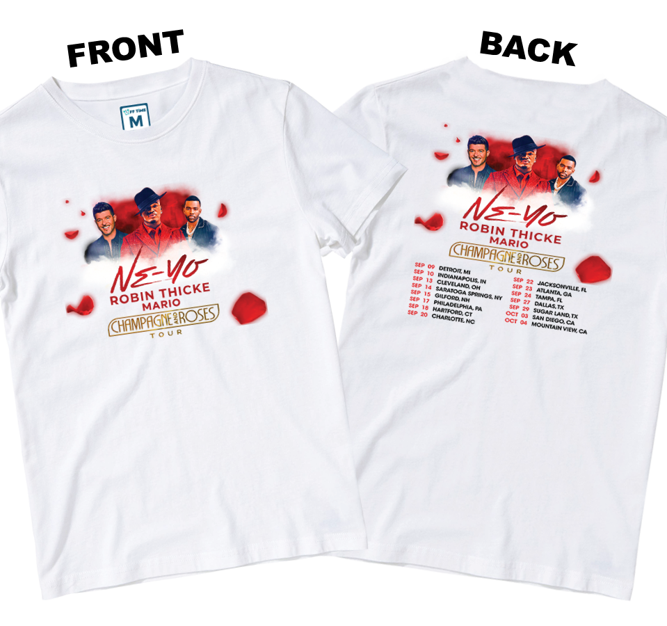 Cotton Shirt: Champagne & Roses Tour (Front and Back)