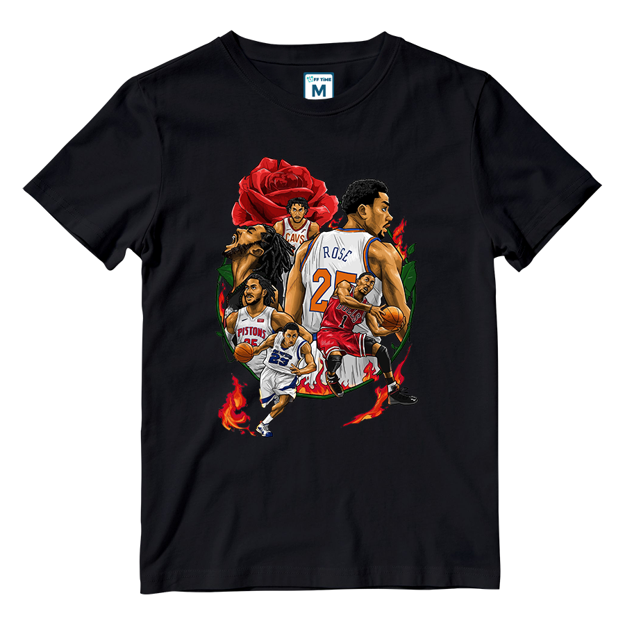 Cotton Shirt: Drose Collage NBA