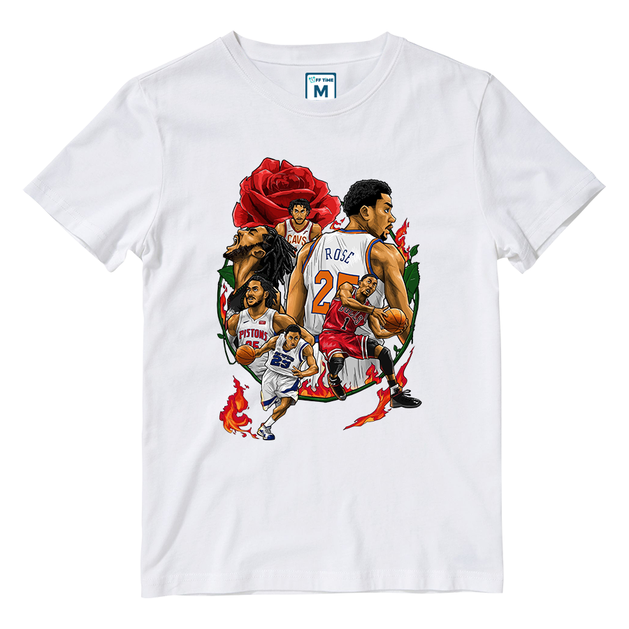 Cotton Shirt: Drose Collage NBA