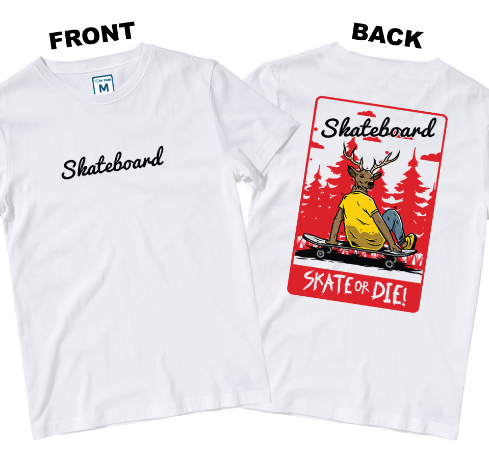 Cotton Shirt: Deer Skate (Front and Back)