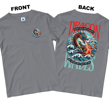 Cotton Shirt: Dragon Waves (Front and Back)