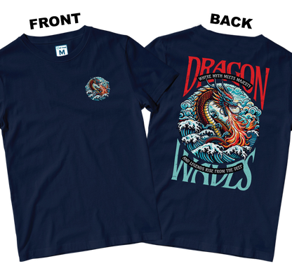 Cotton Shirt: Dragon Waves (Front and Back)