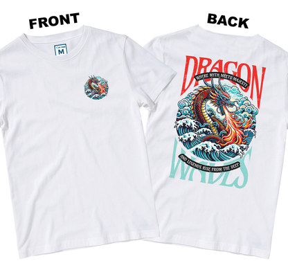 Cotton Shirt: Dragon Waves (Front and Back)