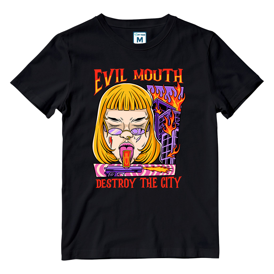 Cotton Shirt: Evil Mouth