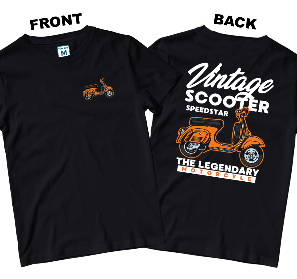 Cotton Shirt: Legendary Motorcycle (Front and Back)