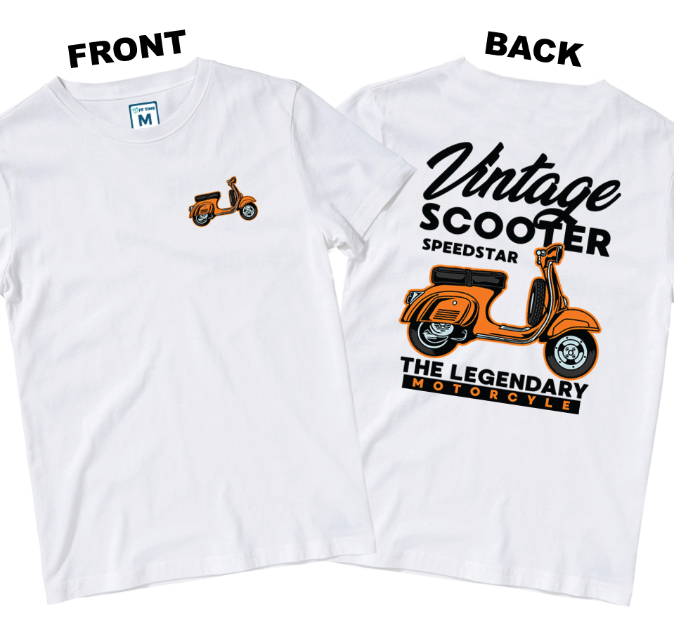 Cotton Shirt: Legendary Motorcycle (Front and Back)