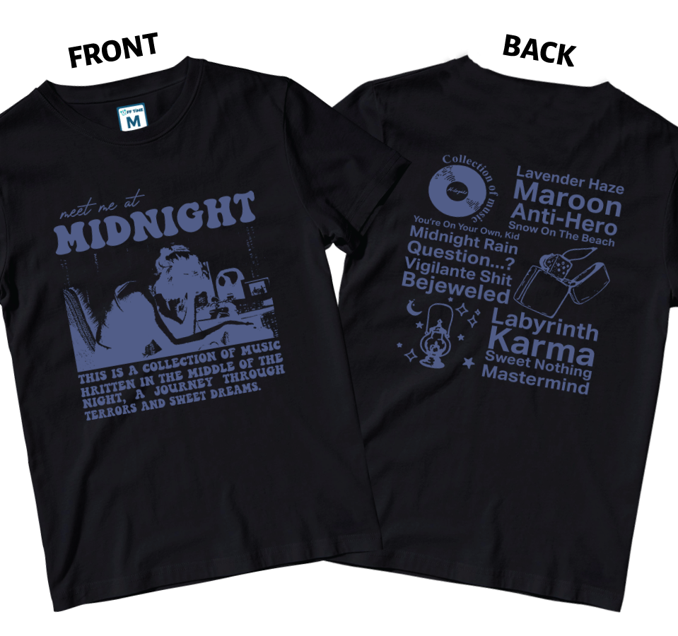 Cotton Shirt: Midnight Album (Front and Back)