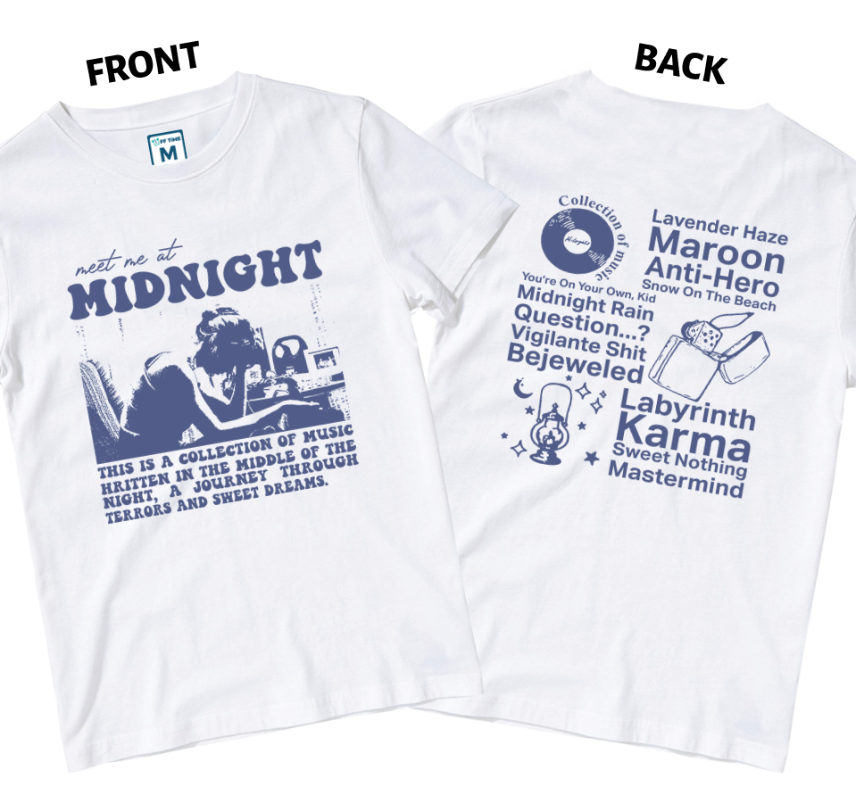 Cotton Shirt: Midnight Album (Front and Back)