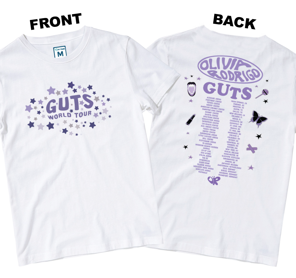 Cotton Shirt: OR Guts World Tour  (Front and Back)