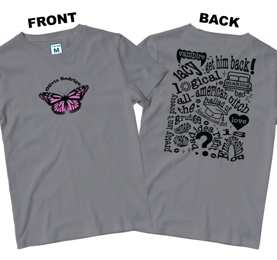 Cotton Shirt: Olivia Butterfly (Front and Back)