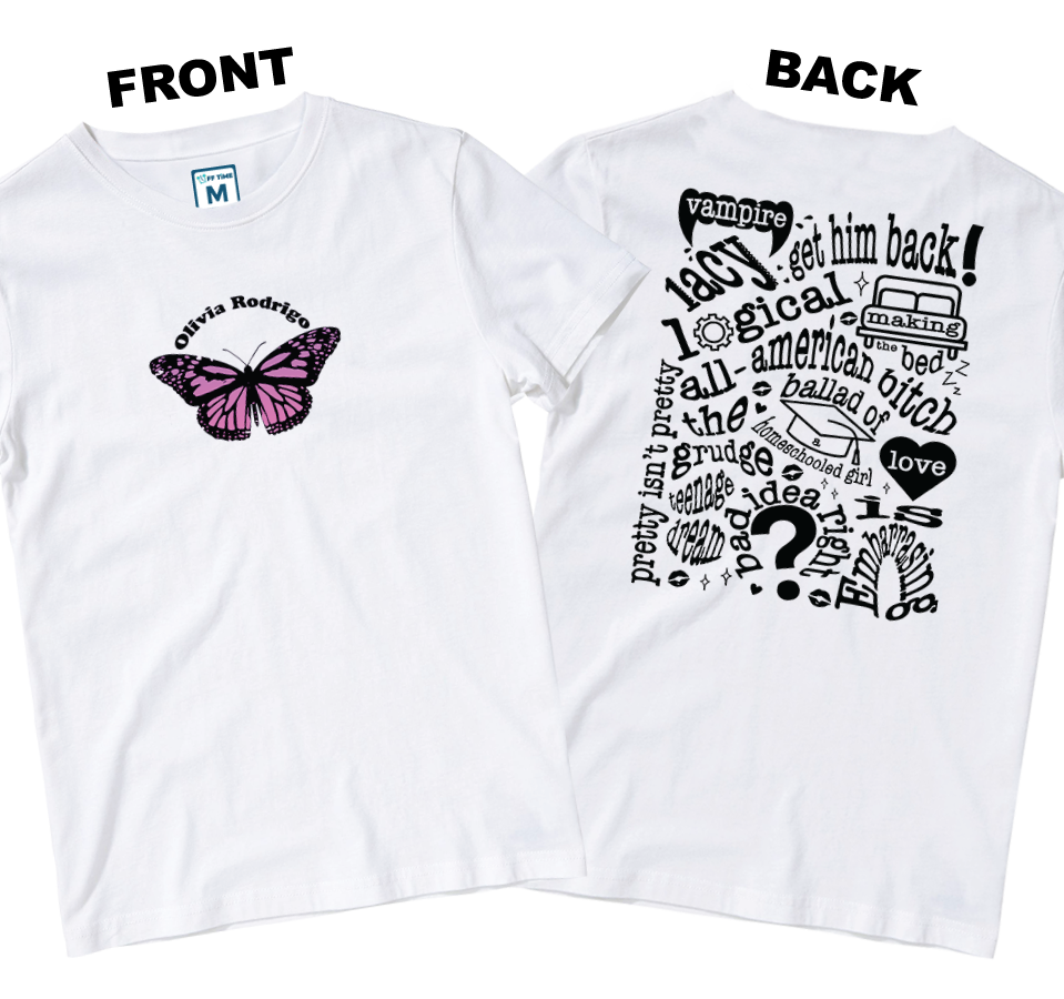 Cotton Shirt: Olivia Butterfly (Front and Back)