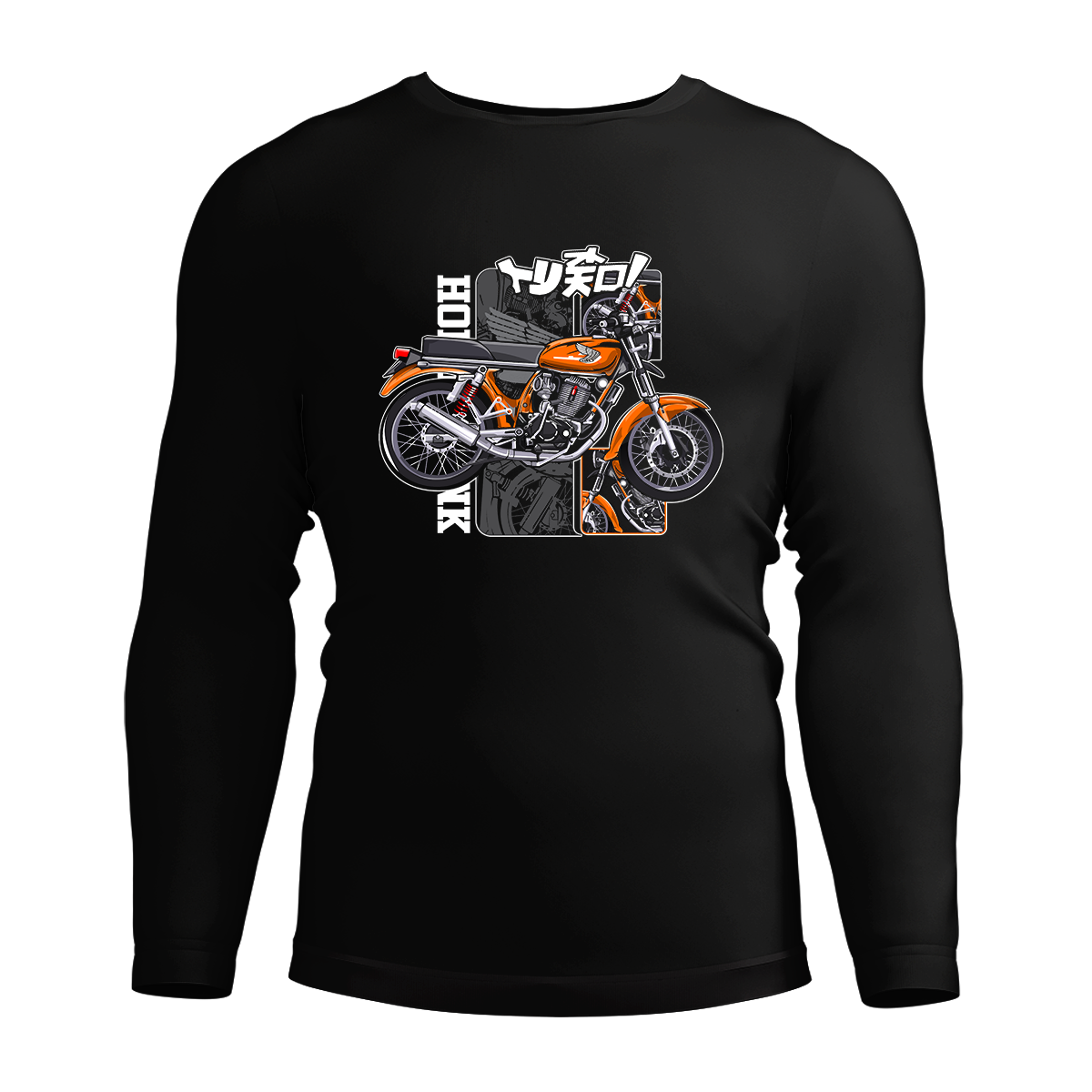 Long Sleeve Drifit Shirt: Orange Honda