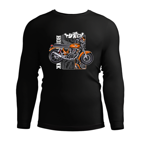 Long Sleeve Drifit Shirt: Orange Honda