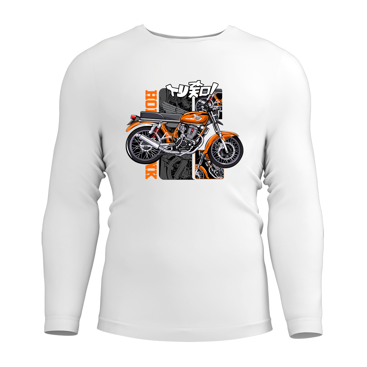 Long Sleeve Drifit Shirt: Orange Honda