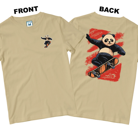 Cotton Shirt: Panda Skate Pocket (Front and Back)