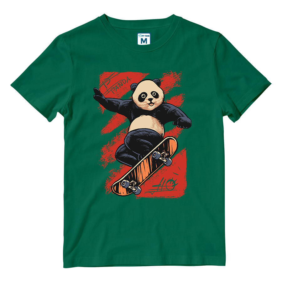 Cotton Shirt: Panda Skate