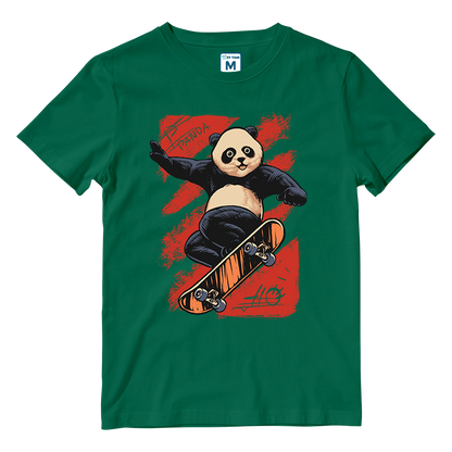 Cotton Shirt: Panda Skate