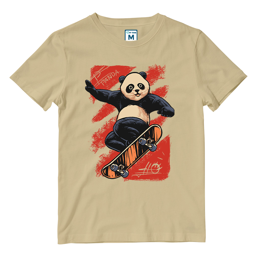 Cotton Shirt: Panda Skate