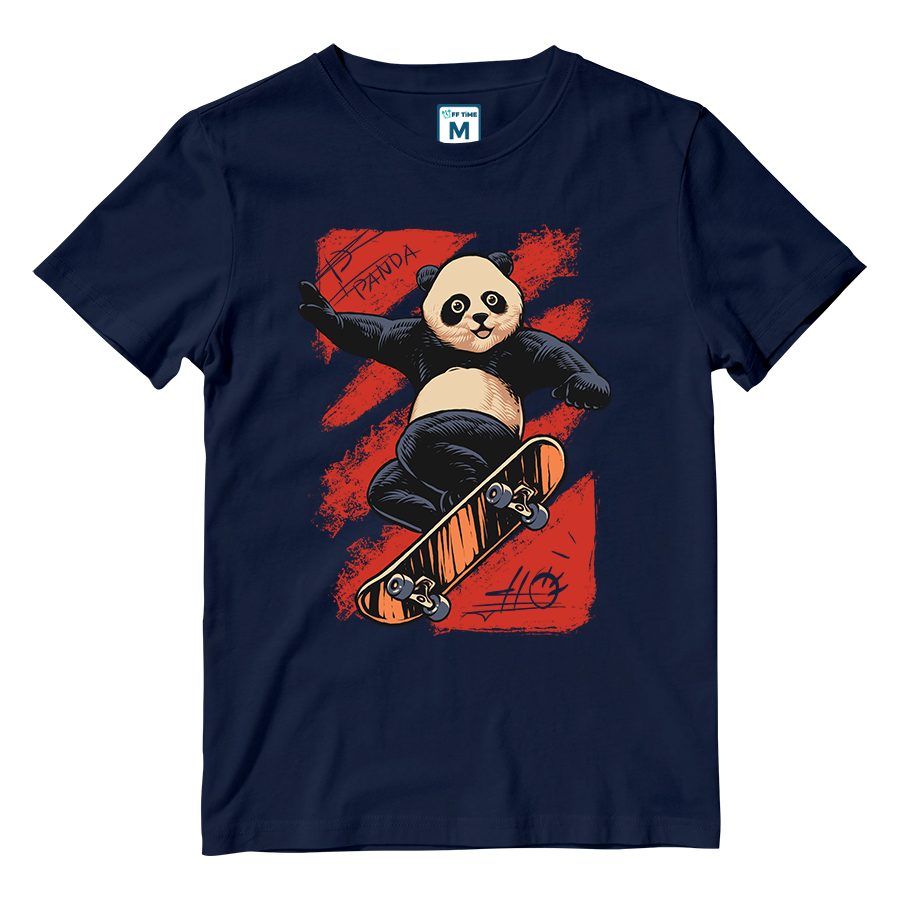 Cotton Shirt: Panda Skate