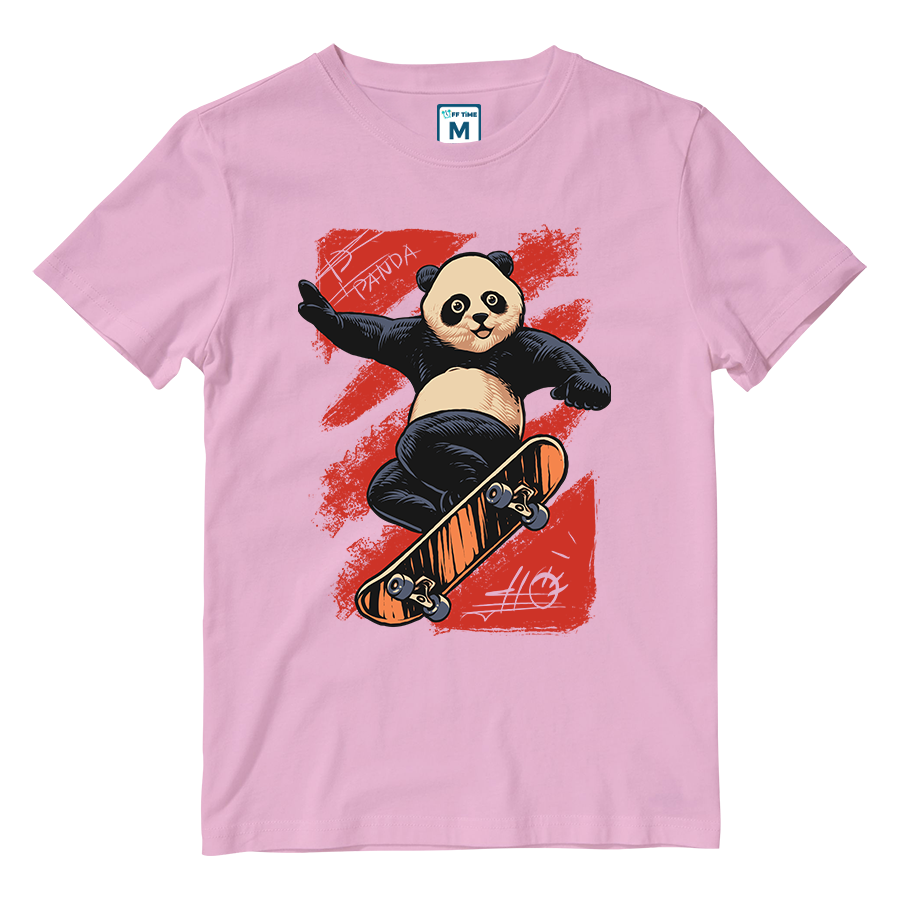 Cotton Shirt: Panda Skate