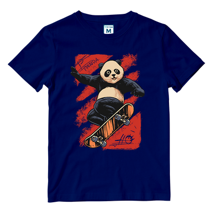 Cotton Shirt: Panda Skate