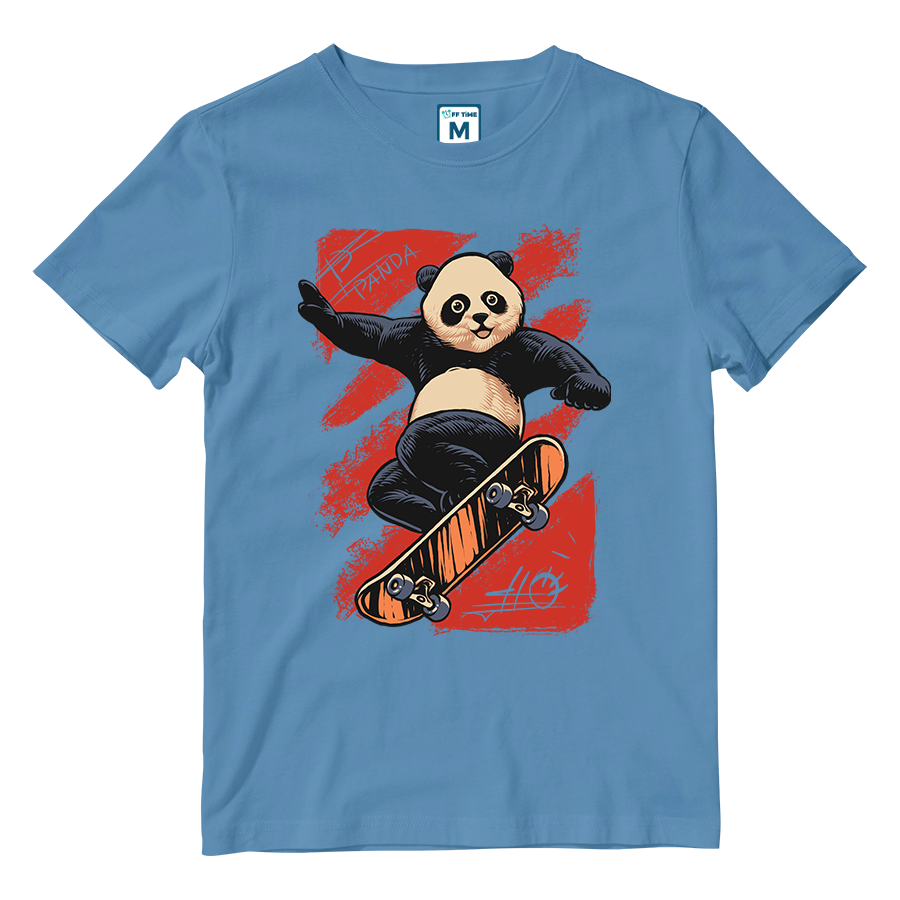 Cotton Shirt: Panda Skate