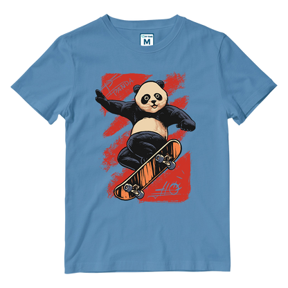 Cotton Shirt: Panda Skate