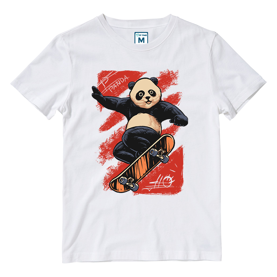 Cotton Shirt: Panda Skate