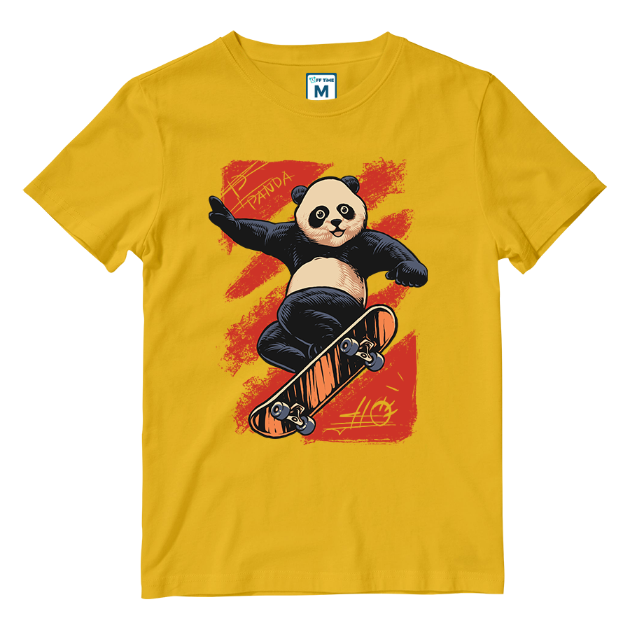 Cotton Shirt: Panda Skate