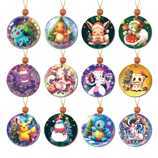 Acrylic Christmas Ornament: Pokemon Set