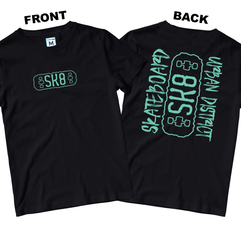 Cotton Shirt: SK8 (Front and Back)