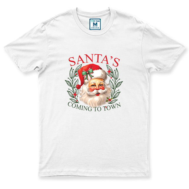 C.Spandex Shirt: Santa Coming Town