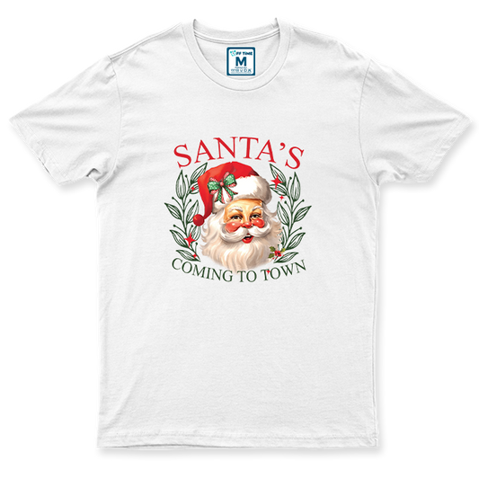 C.Spandex Shirt: Santa Coming Town