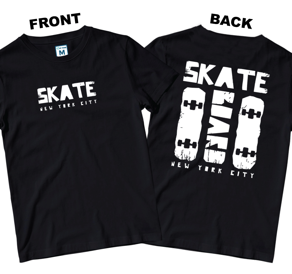 Cotton Shirt: Skate New York (Front and Back)