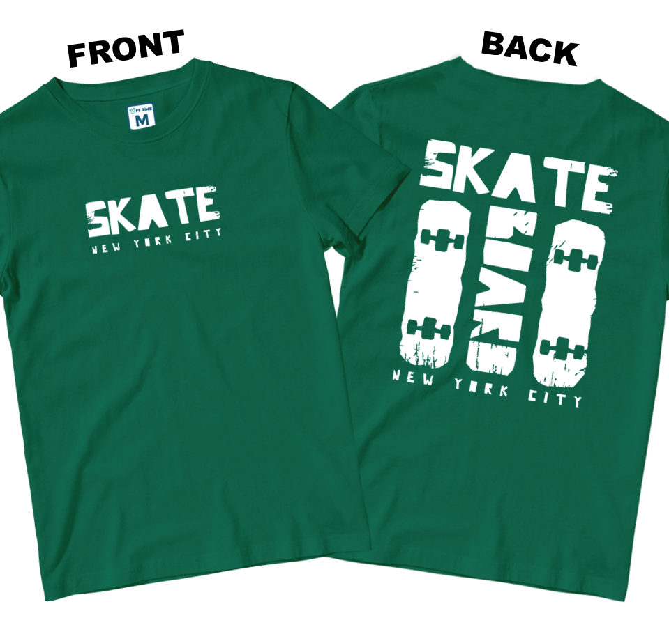 Cotton Shirt: Skate New York (Front and Back)