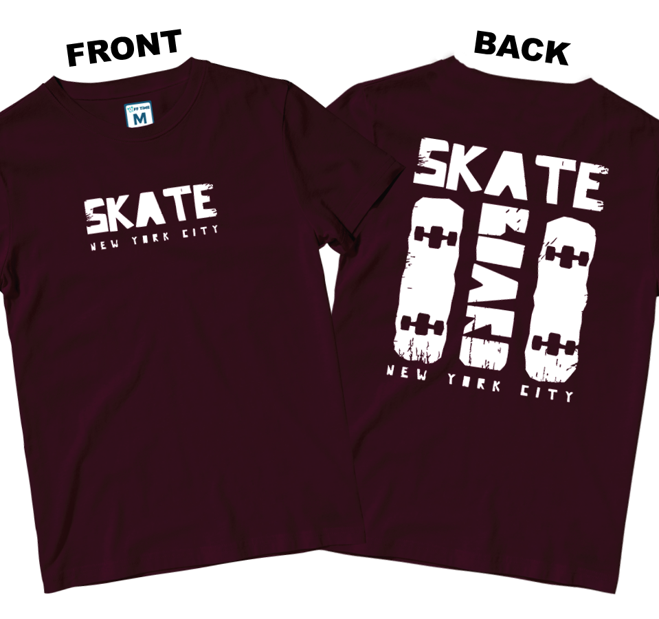 Cotton Shirt: Skate New York (Front and Back)