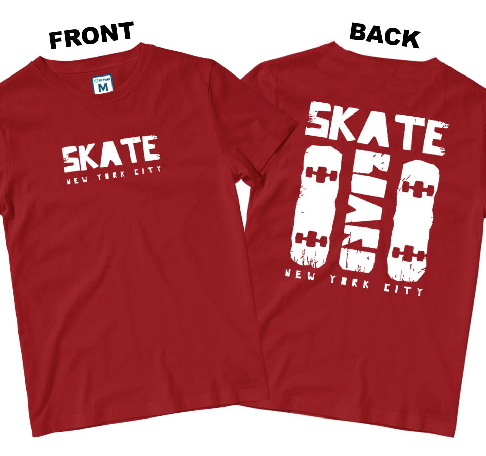 Cotton Shirt: Skate New York (Front and Back)