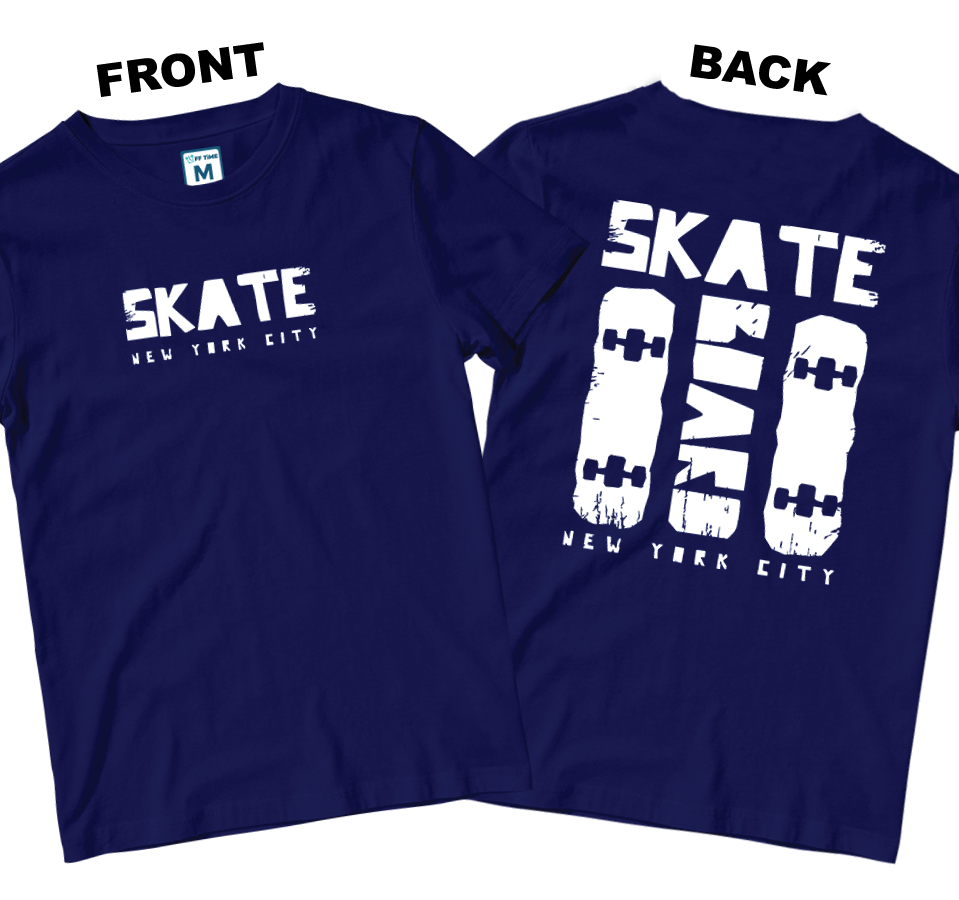 Cotton Shirt: Skate New York (Front and Back)