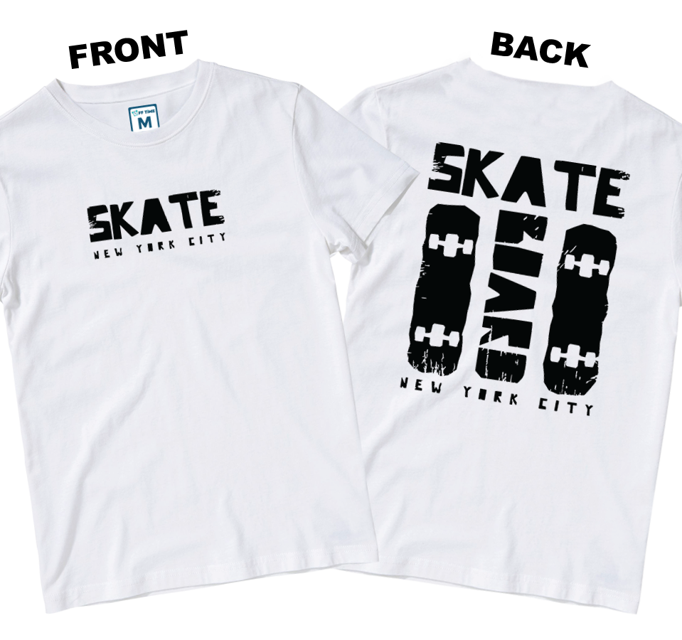 Cotton Shirt: Skate New York (Front and Back)