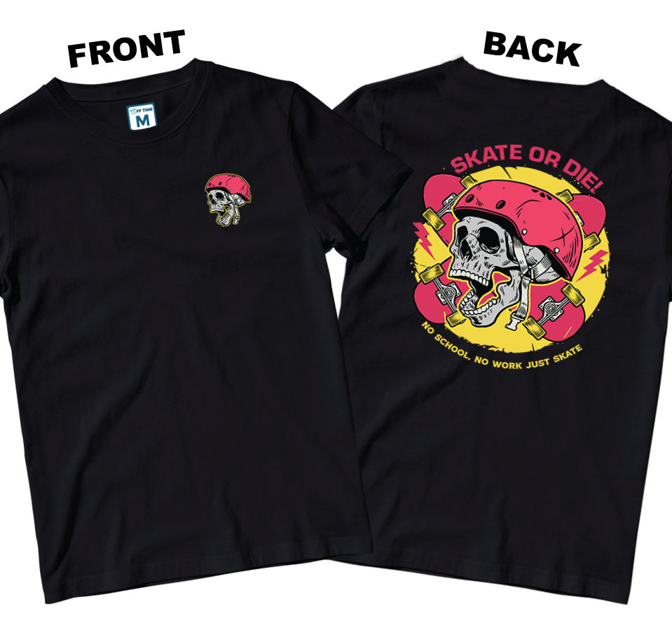 Cotton Shirt: Skate or Die Pocket (Front and Back)