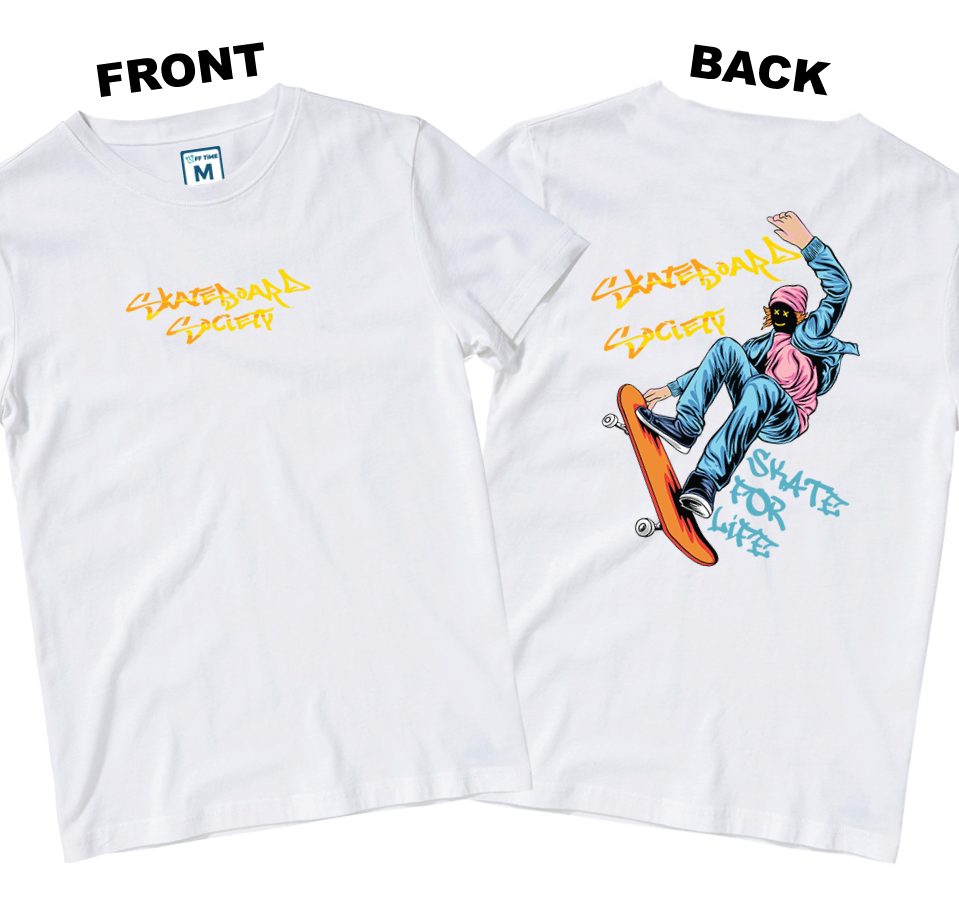 Cotton Shirt: Skateboard Society (Front and Back)