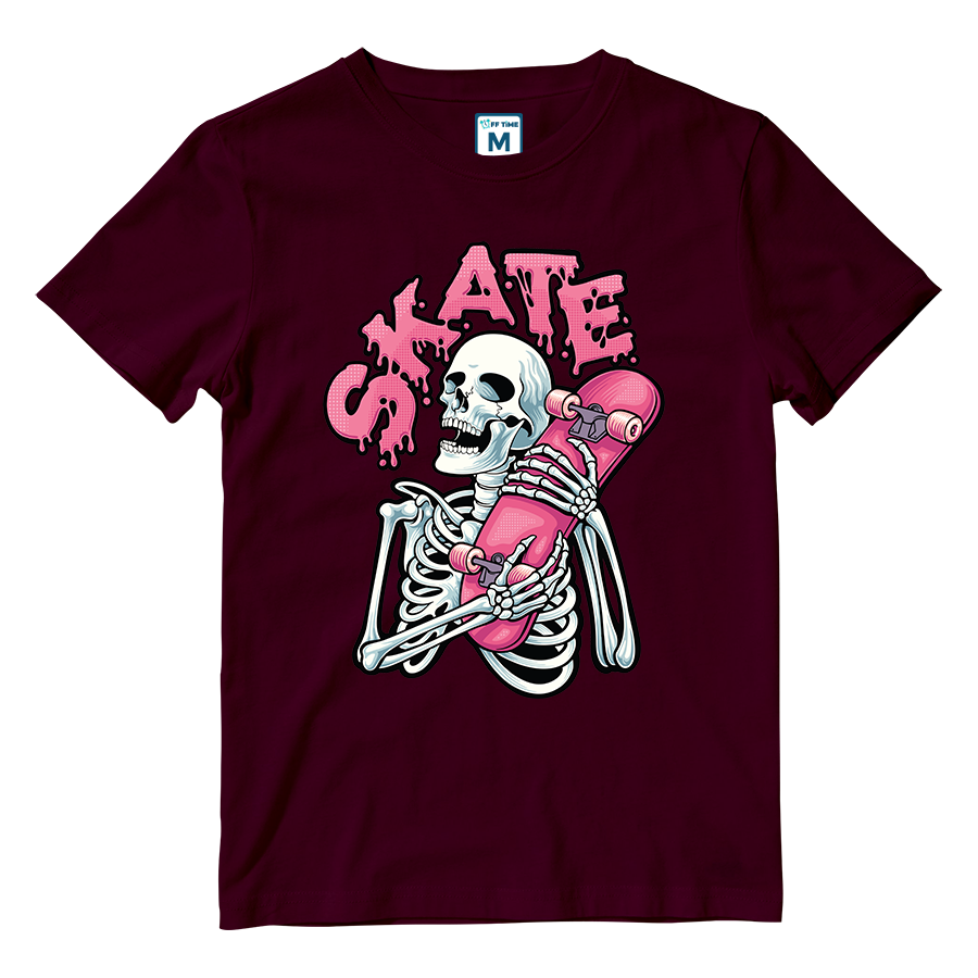 Cotton Shirt: Skeleton Skate