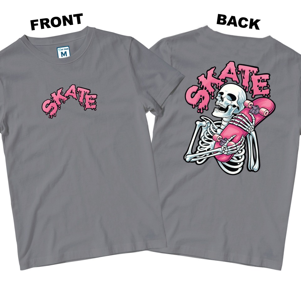 Cotton Shirt: Skeleton Skate (Front and Back)