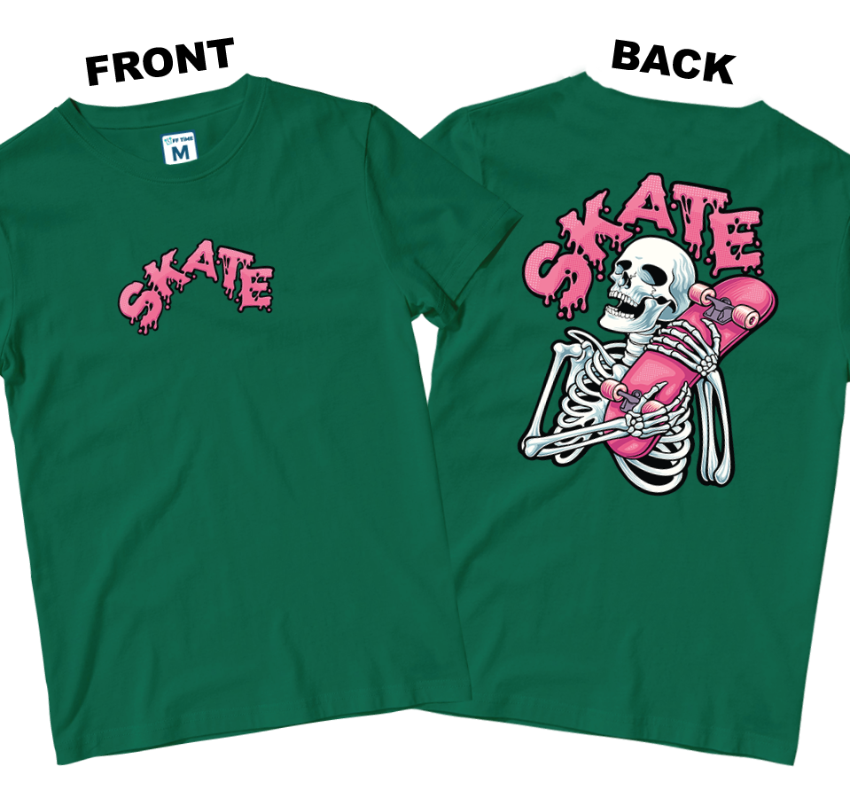 Cotton Shirt: Skeleton Skate (Front and Back)