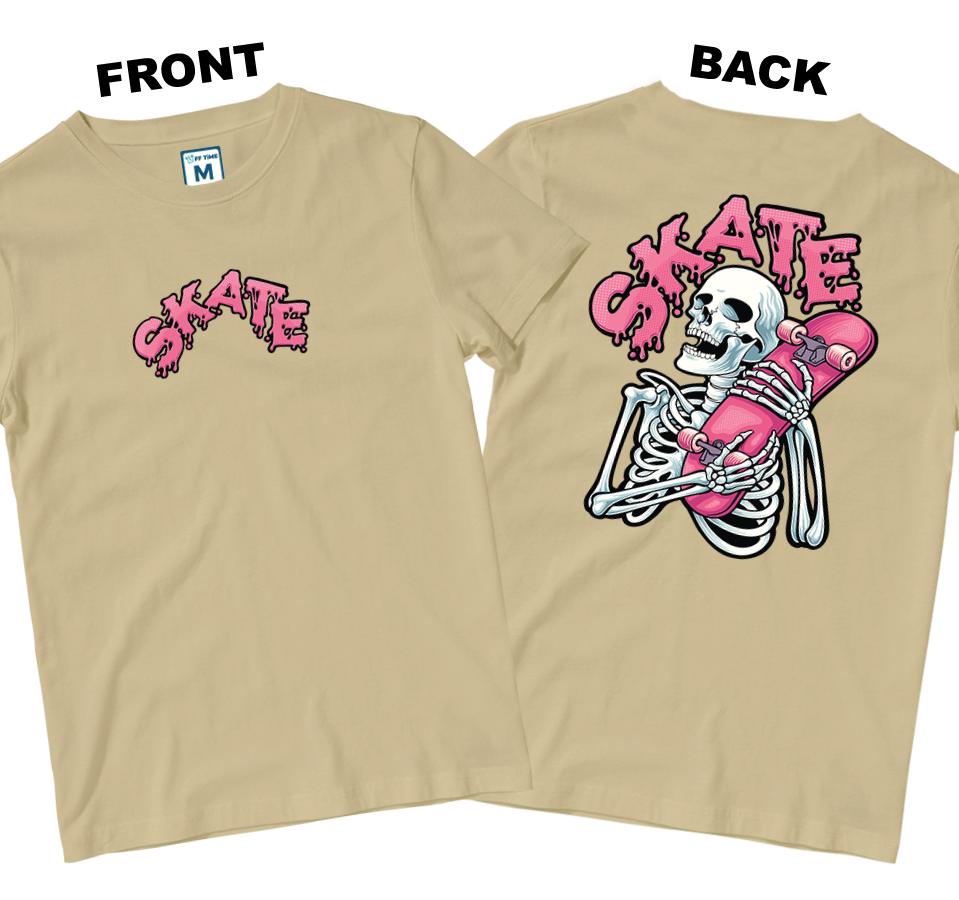 Cotton Shirt: Skeleton Skate (Front and Back)